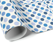 Blue Polka Dots Cadeaupapier (Rol Hoek)
