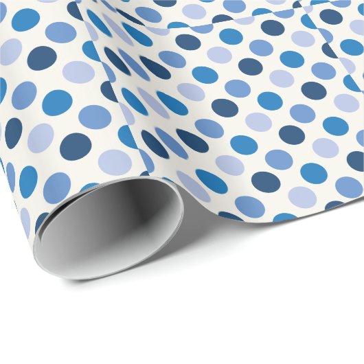 Blue Polka Dots Cadeaupapier (Rol Hoek)