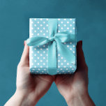 Blue Polka Dots Cadeaupapier<br><div class="desc">Blauw polka dot wrappapier</div>