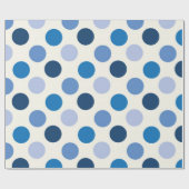 Blue Polka Dots Cadeaupapier (Vlak)