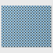 Blue Polka Dots Cadeaupapier (Vlak)