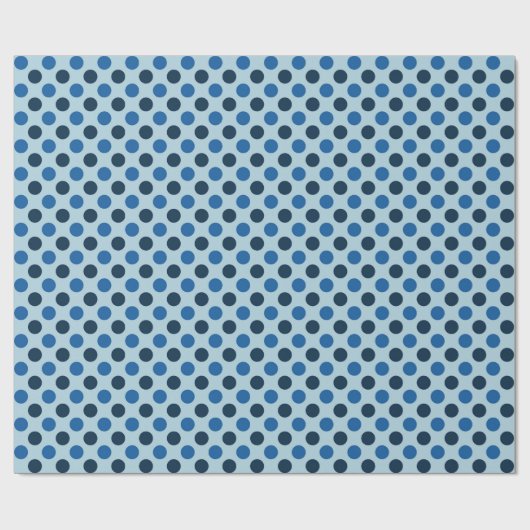 Blue Polka Dots Cadeaupapier (Vlak)