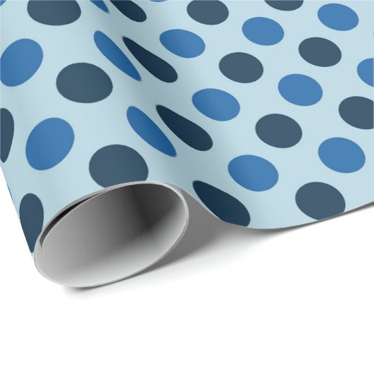 Blue Polka Dots Cadeaupapier (Rol Hoek)