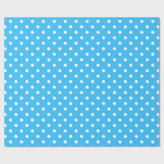Blue Polka Dots Cadeaupapier (Vlak)
