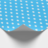 Blue Polka Dots Cadeaupapier (Hoek)
