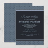 Blue Polka Dots College Trunk Party Kaart (Voorkant / Achterkant)