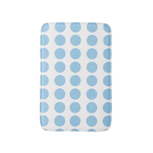 Blue Polka Dots Design Badmat (Voorkant Verticaal)