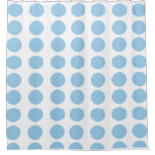Blue Polka Dots Design Douchegordijn (Voorkant)
