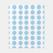 Blue Polka Dots Design Fleece Deken (Voorkant)