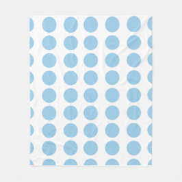 Blue Polka Dots Design Fleece Deken