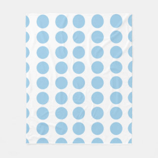 Blue Polka Dots Design Fleece Deken