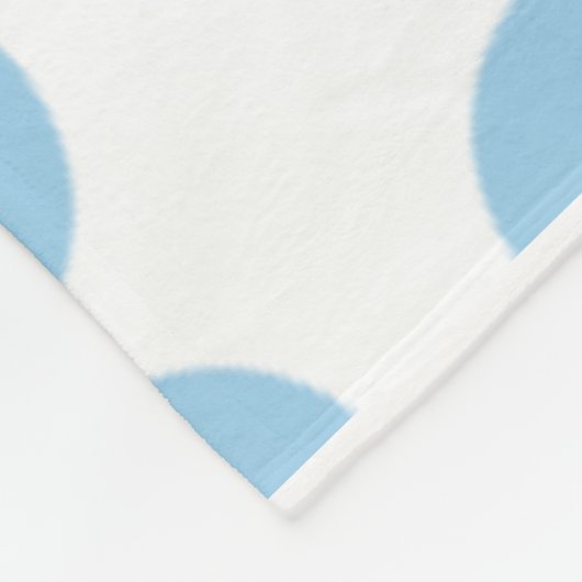 Blue Polka Dots Design Fleece Deken (Hoek)