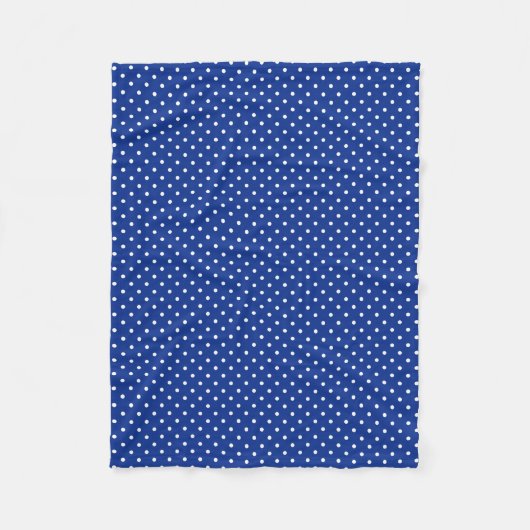 Blue Polka Dots Fleece Blanket (Voorkant)