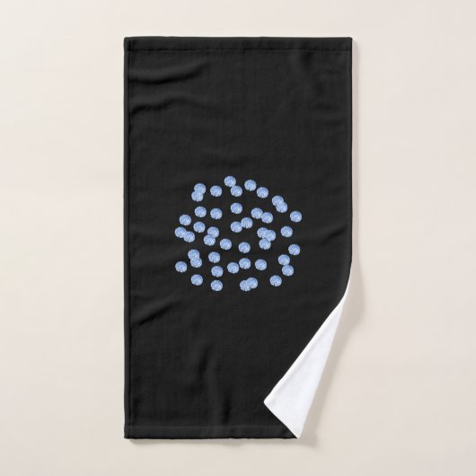 Blue Polka Dots Hand Towel Handdoek (Handdoek)