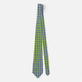 Blue Polka Dots Lime Green Stropdas (Voorkant)