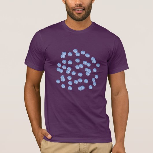 Blue Polka Dots Mannen Classic T-Shirt (Voorkant)