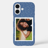 Blue Polka Dots Persoonlijke foto Case-Mate iPhone Case (Achterkant)