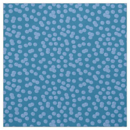 Blue Polka Dots Pima Cotton Fabric Stof