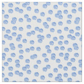 Blue Polka Dots Pima Cotton Fabric Stof (Close Up)