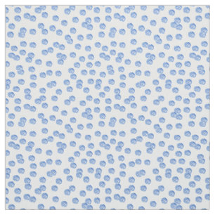 Blue Polka Dots Pima Cotton Fabric Stof
