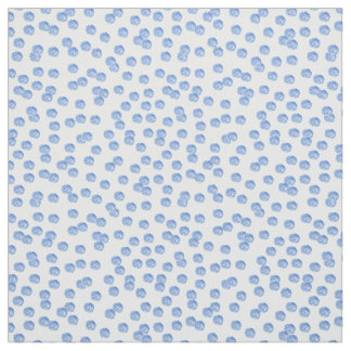 Blue Polka Dots Pima Cotton Fabric Stof