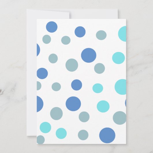 Blue Polka Dots, Polka Dot Pattern, Bat Mitzvah Kaart (Achterkant)
