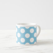 Blue Polka Dots, Polka Dot Pattern, Jouw naam Espresso Kop (Voorkant rechts)