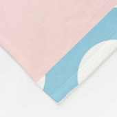 Blue Polka Dots, Polka Dot Pattern, Jouw naam Fleece Deken (Hoek)
