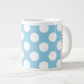 Blue Polka Dots, Polka Dot Pattern, Jouw naam Grote Koffiekop (Voorkant rechts)