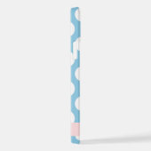 Blue Polka Dots, Polka Dot Pattern, Jouw naam iPhone Hoesje (Rechterkant)