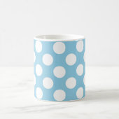 Blue Polka Dots, Polka Dot Pattern, Jouw naam Koffiemok (Center)