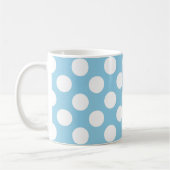 Blue Polka Dots, Polka Dot Pattern, Jouw naam Koffiemok (Links)