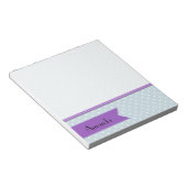 Blue Polka Dots, Polka Dot Pattern, Jouw naam Notitieblok (Schuin)