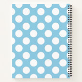 Blue Polka Dots, Polka Dot Pattern, Jouw naam Notitieboek (Achterkant)