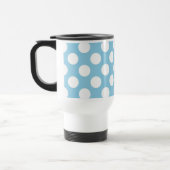 Blue Polka Dots, Polka Dot Pattern, Jouw naam Reisbeker (Links)