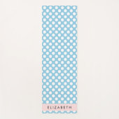 Blue Polka Dots, Polka Dot Pattern, Jouw naam Yogamat (Voorkant)
