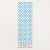 Blue Polka Dots, Polka Dot Pattern, Jouw naam Yogamat (Achterkant)