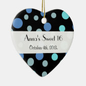 Blue Polka Dots, Polka Dot Pattern, Stippen, Sweet Keramisch Ornament (Rechts)