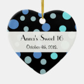 Blue Polka Dots, Polka Dot Pattern, Stippen, Sweet Keramisch Ornament (Voorkant)