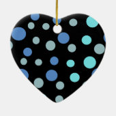 Blue Polka Dots, Polka Dot Pattern, Stippen, Sweet Keramisch Ornament (Achterkant)