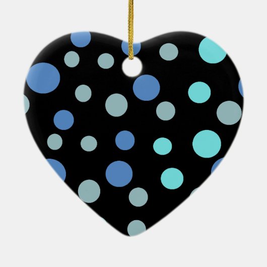 Blue Polka Dots, Polka Dot Pattern, Stippen, Sweet Keramisch Ornament (Achterkant)