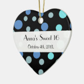 Blue Polka Dots, Polka Dot Pattern, Stippen, Sweet Keramisch Ornament (Links)