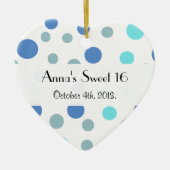 Blue Polka Dots, Polka Dot Pattern, Stippen, Sweet Keramisch Ornament (Voorkant)