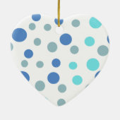 Blue Polka Dots, Polka Dot Pattern, Stippen, Sweet Keramisch Ornament (Achterkant)