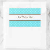 Blue Polka Dots Rechthoekige Sticker (Tas)