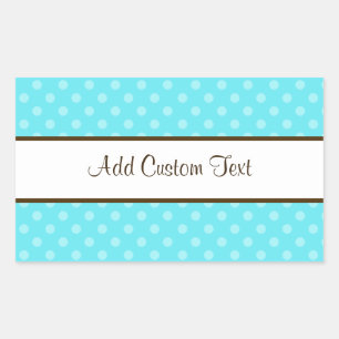 Blue Polka Dots Rechthoekige Sticker