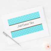 Blue Polka Dots Rechthoekige Sticker (Envelop)