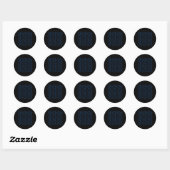 Blue Polka Dots Ronde Sticker (Vel)