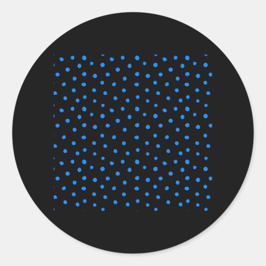 Blue Polka Dots Ronde Sticker (Voorkant)