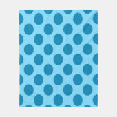 Blue Polka Dots - Seamless Pattern Throw Pillow Fleece Deken (Voorkant)